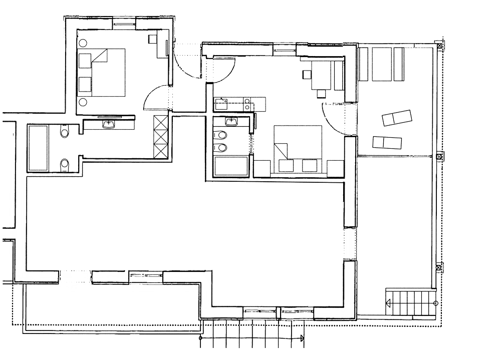 Wohnung 2 A Obergeschoss, 1 Zimmer 2 Personen, Gästehaus bergfrieden, Seis