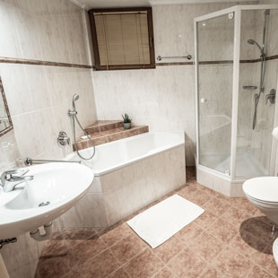 Bathroom apartment 1 apartments Bergfrieden